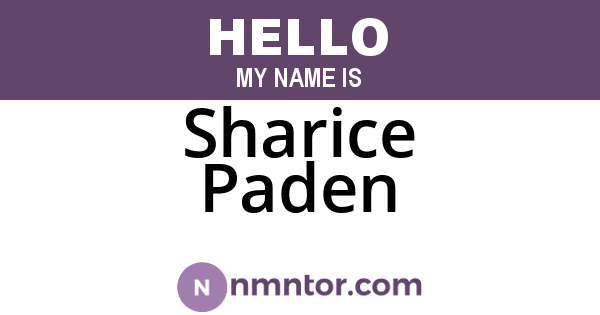 Sharice Paden