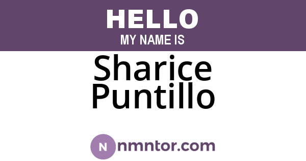Sharice Puntillo