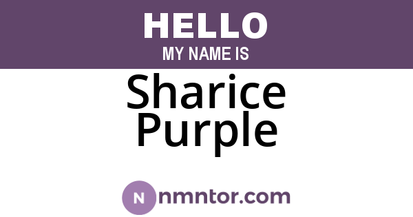 Sharice Purple