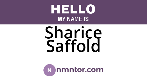 Sharice Saffold