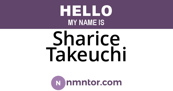 Sharice Takeuchi