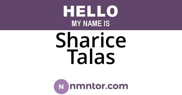 Sharice Talas