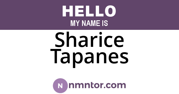 Sharice Tapanes