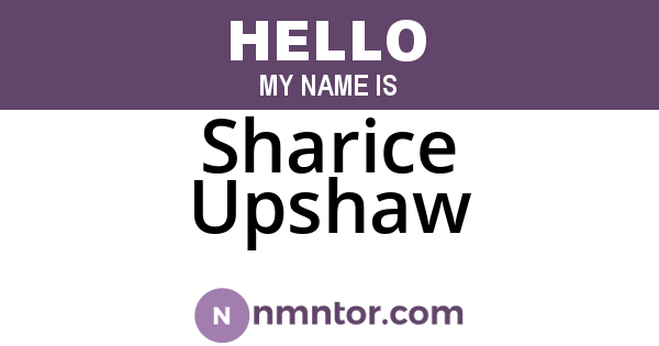 Sharice Upshaw