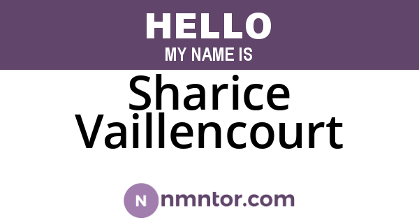 Sharice Vaillencourt
