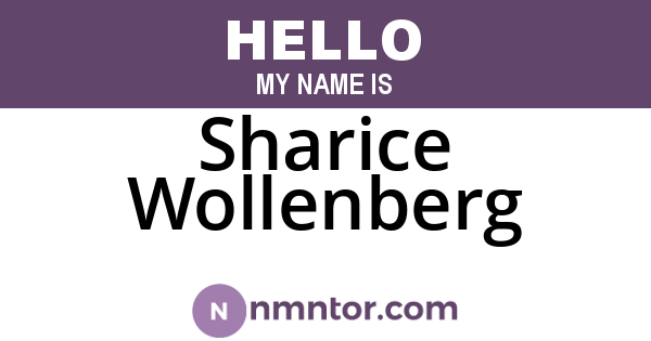 Sharice Wollenberg