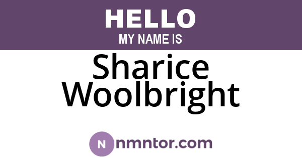 Sharice Woolbright