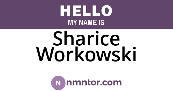 Sharice Workowski