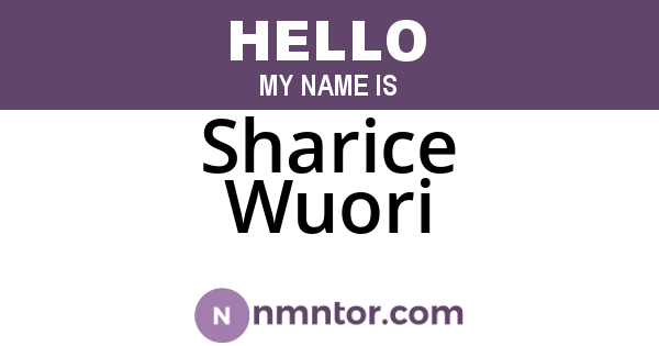 Sharice Wuori