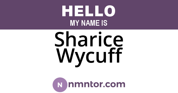 Sharice Wycuff