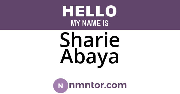 Sharie Abaya