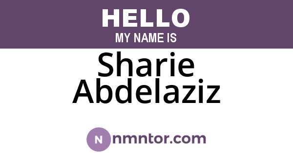 Sharie Abdelaziz