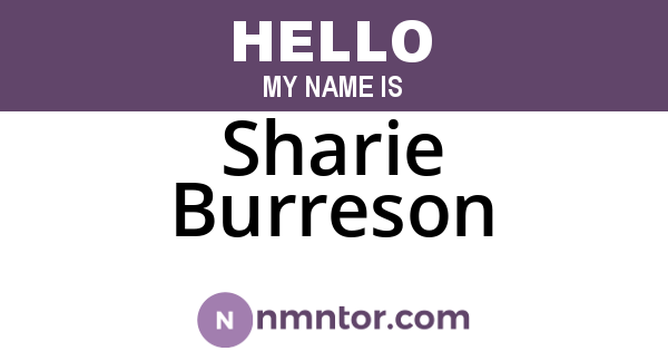 Sharie Burreson