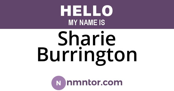 Sharie Burrington