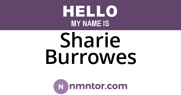 Sharie Burrowes