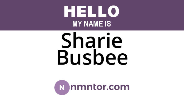 Sharie Busbee