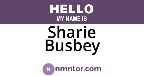 Sharie Busbey