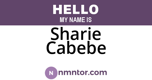 Sharie Cabebe