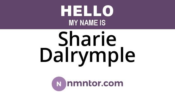 Sharie Dalrymple