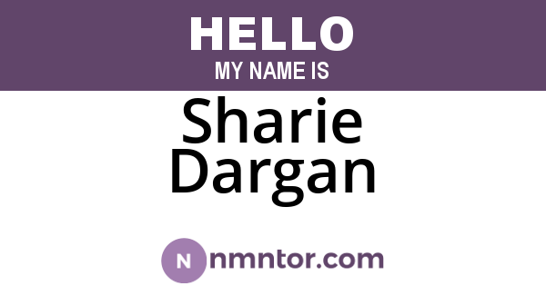 Sharie Dargan