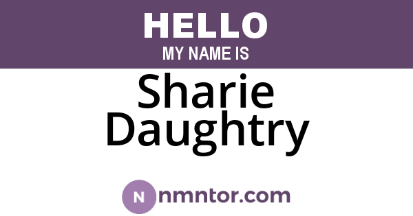 Sharie Daughtry