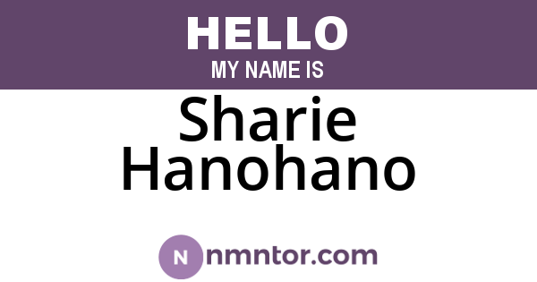 Sharie Hanohano