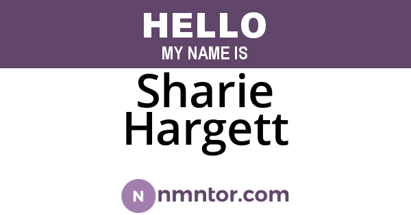 Sharie Hargett