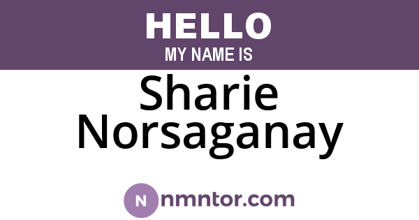 Sharie Norsaganay