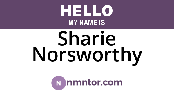 Sharie Norsworthy