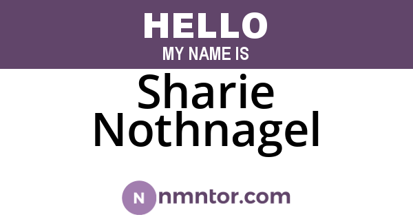 Sharie Nothnagel