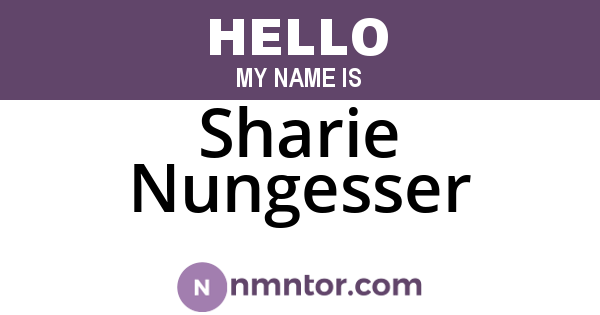 Sharie Nungesser