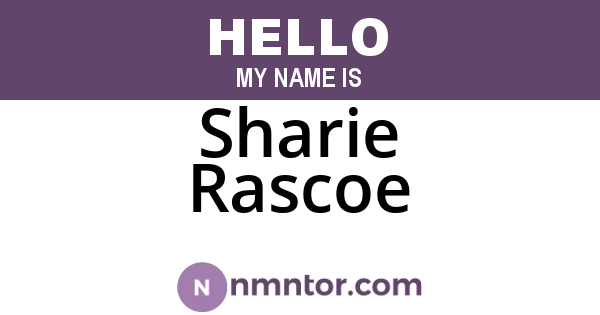 Sharie Rascoe