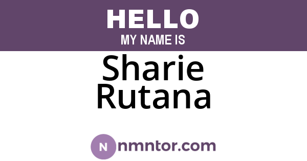 Sharie Rutana
