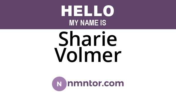 Sharie Volmer