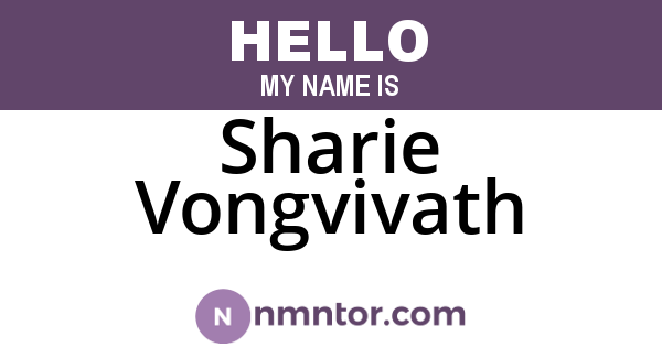 Sharie Vongvivath