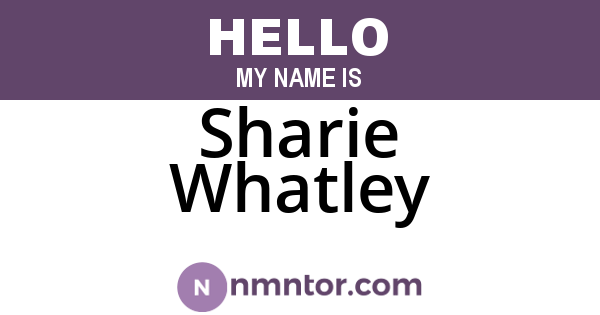 Sharie Whatley