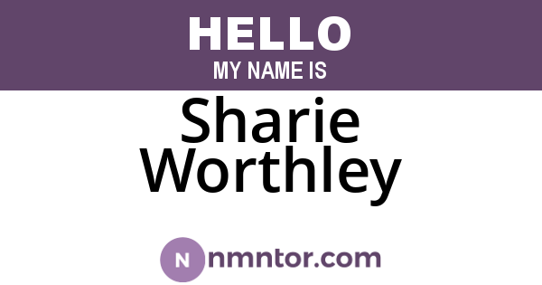 Sharie Worthley