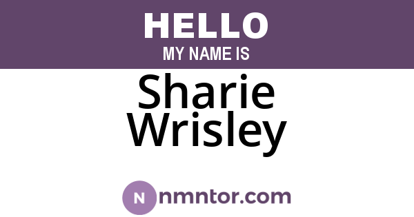 Sharie Wrisley