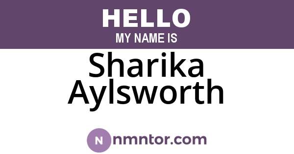 Sharika Aylsworth