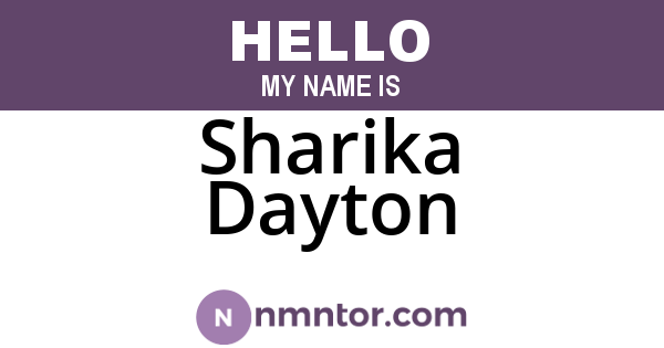 Sharika Dayton