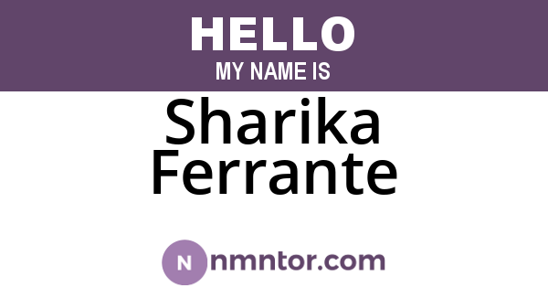 Sharika Ferrante