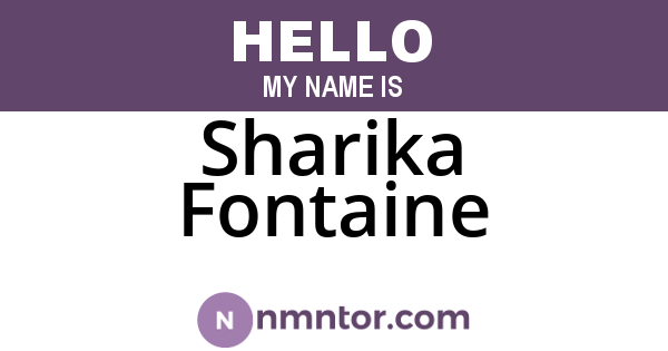 Sharika Fontaine
