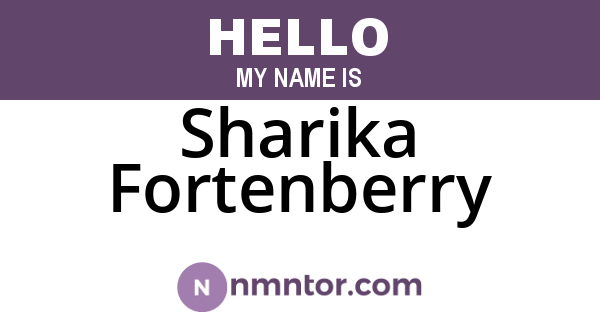 Sharika Fortenberry