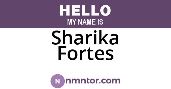 Sharika Fortes