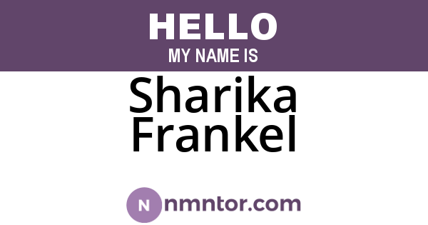 Sharika Frankel