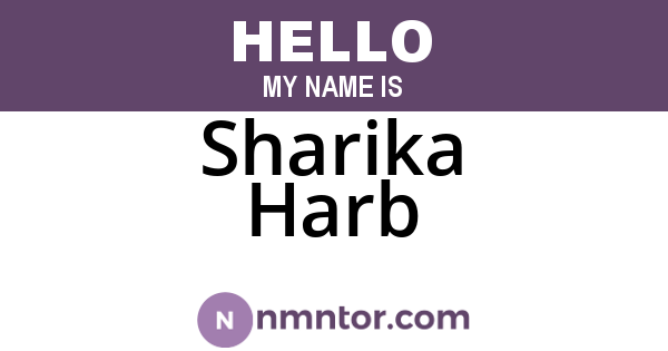 Sharika Harb