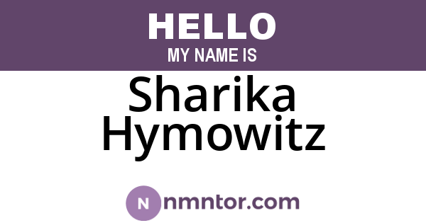 Sharika Hymowitz