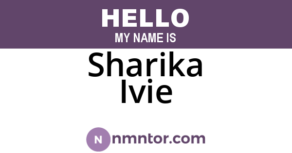 Sharika Ivie