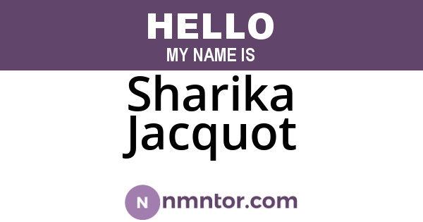 Sharika Jacquot