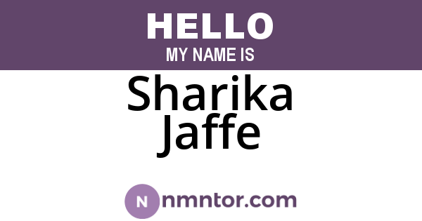 Sharika Jaffe